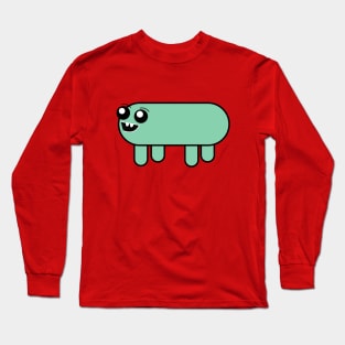 Green Sausage Dog Long Sleeve T-Shirt